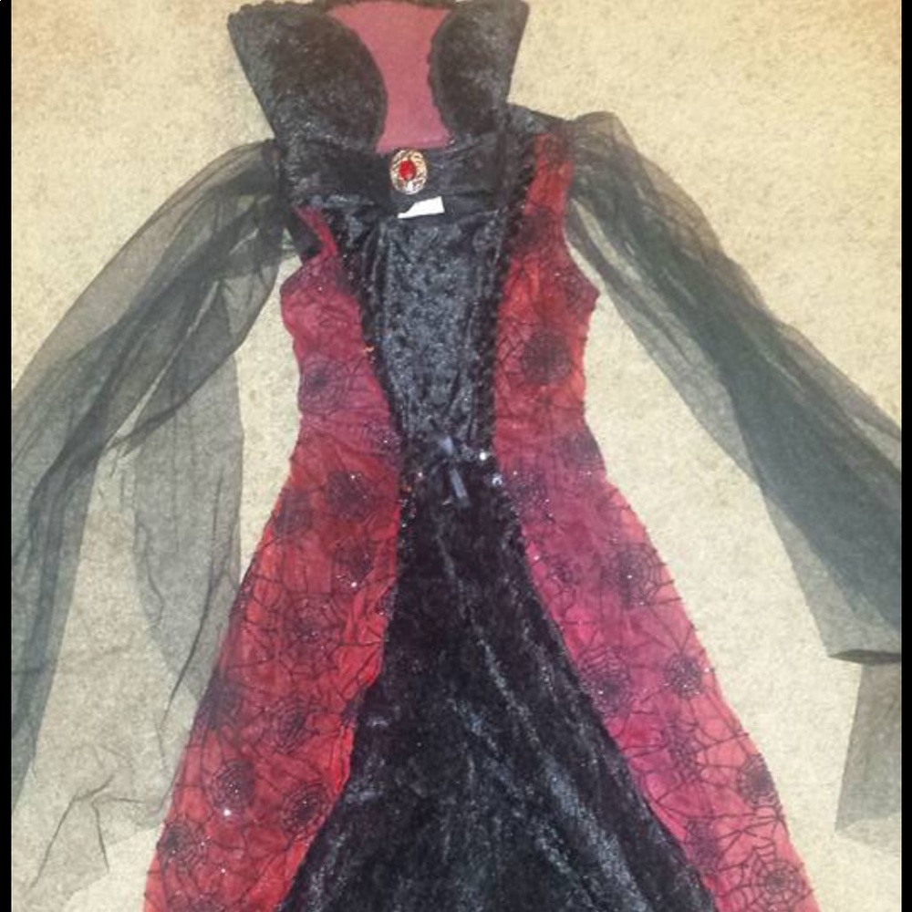 Princess vampire costume kids small 2 pcs